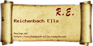Reichenbach Ella névjegykártya
